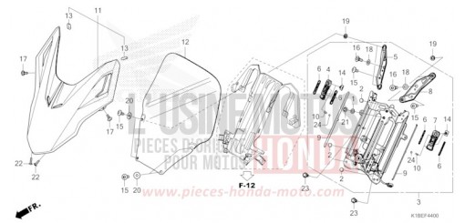 VISIERE AVANT/PARE-BRISE NSS350AR de 2024